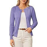 GRACE KARIN Womens Long Sleeve Knit Cardigan Sweaters Casual Dressy Open Front Button Down Cardigans Spring Outfits