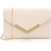 Larcenciel Clutch Purse for Women, Trendy Envelope Evening Handbag Party Bag & Chain for Wedding Prom Cocktail Night Vacation
