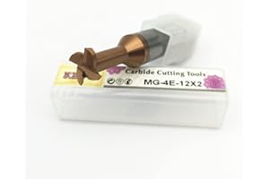 KLOT AlTiN Coated T Slot Keyseat Milling Cutter Solid Carbide 3mm-20mm T Slotting End Mill (10 * 4 L60mm)