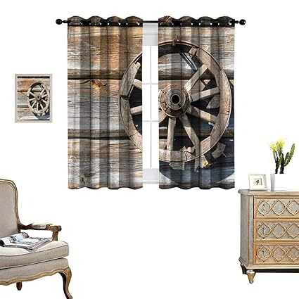 Amazon Com Homehot Barn Wood Wagon Wheel Thermal Insulating