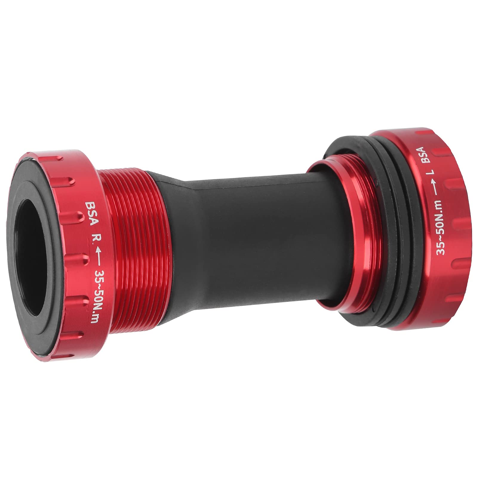 Zunate Bike Bottom Bracket, 68-73mm BB Bottom Brackets Waterproof Hollow Bottom Bracket Kit for 68-73mm Threaded Bottom Bracket (Red)