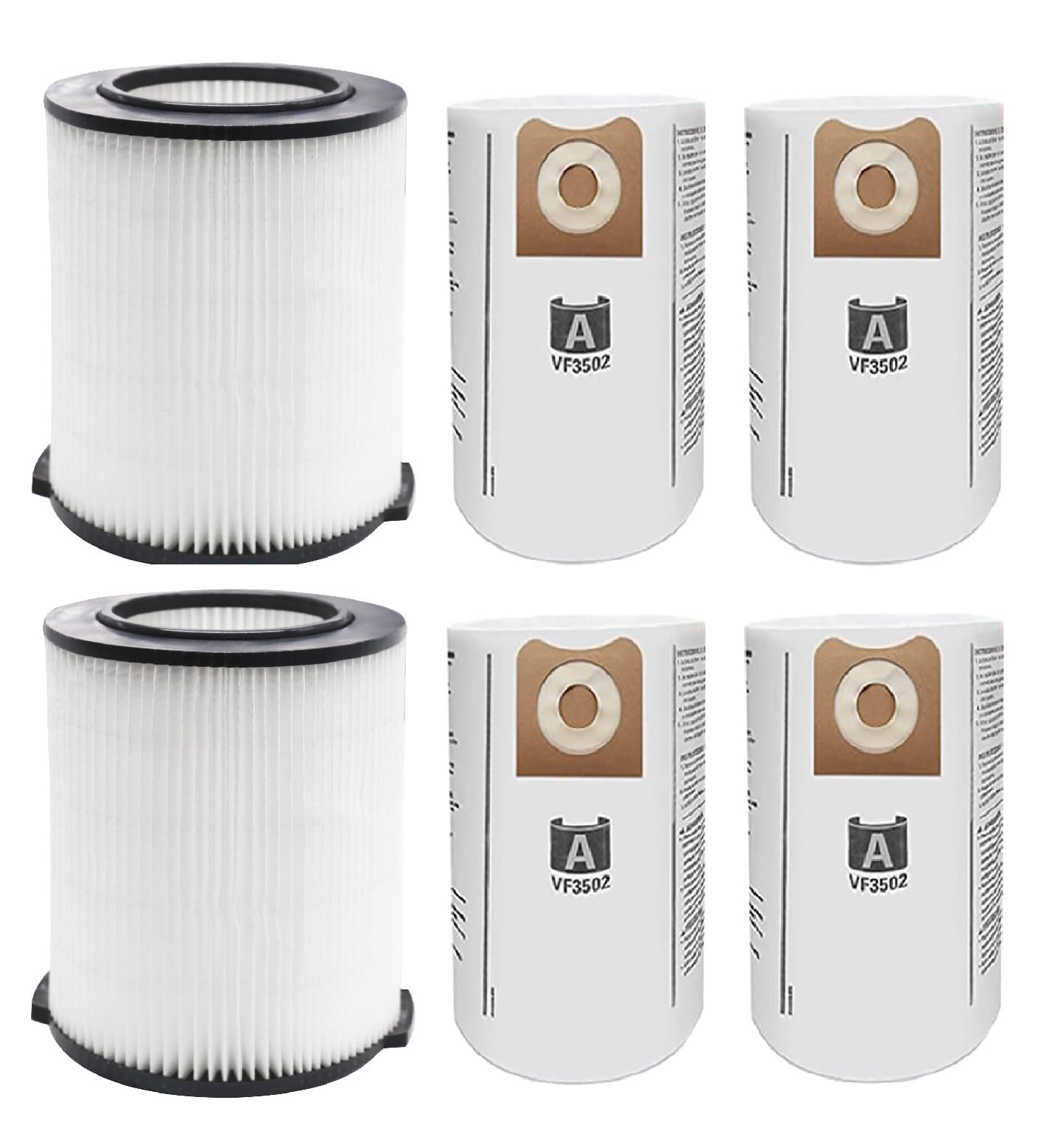 Photo 1 of VF4000 Filter Replacement for Ridgid Shop Vac Filters 5-20 Gallon Ridgid Vacuum Filter 6-9 Gallon Husky Vacuum, with 2 Filter 4 Pack VF3502 Bags