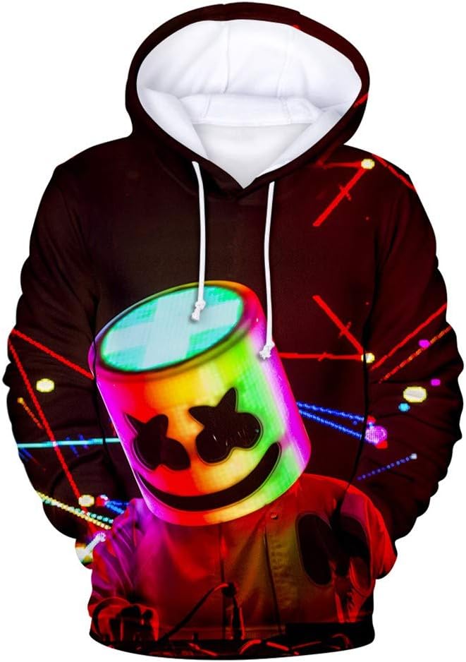 LZGBH Hoodie DJ 3D HD Unisex Hoodies Print Sweatshirts Coat Tops Pullover Marshmello Fans Print Sweatshirt30-XXXL