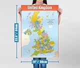 Daydream Education UK Map Poster A1 Gloss Wall Chart Primary & Secondary view 2