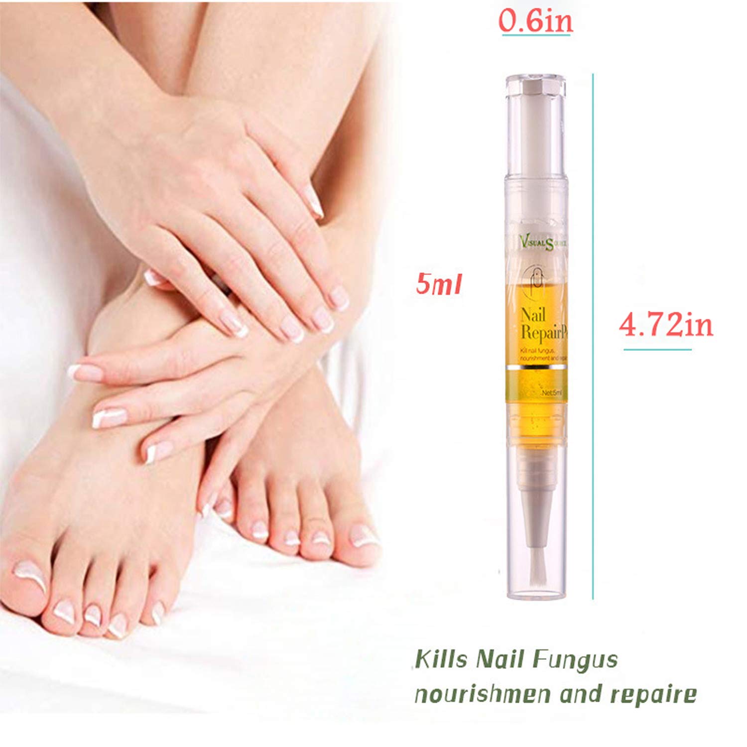 Fungus Treatment, Fungus Nail Repair Treatment for Brittle and Crack Fungus Toenail from Discoloration Fingernails Solution, Nail Repair Pen 3PCS : Beauty