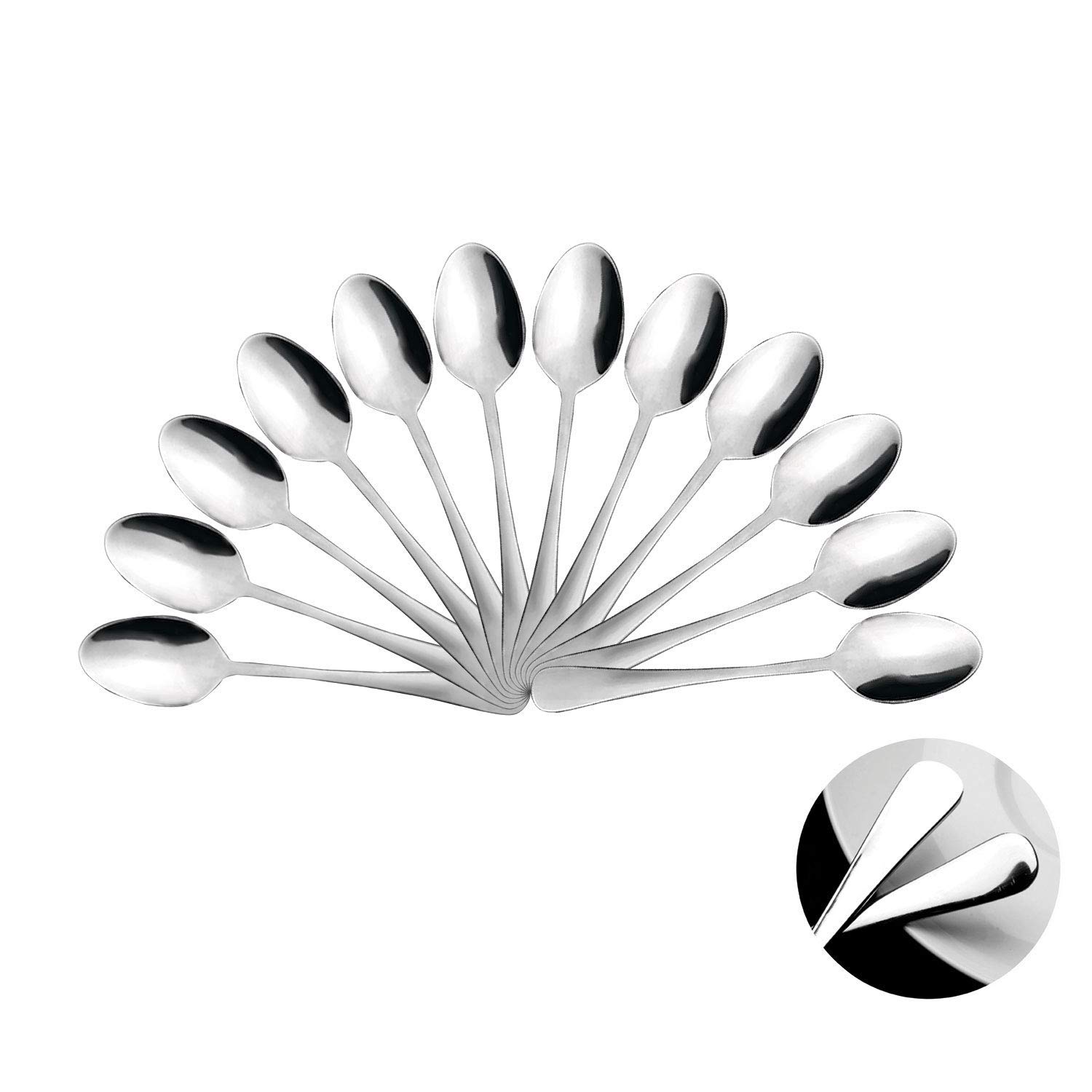 Mr. Spoon - 12 Teaspoons Cafe Stainless Steel 12.5x2.6 cm