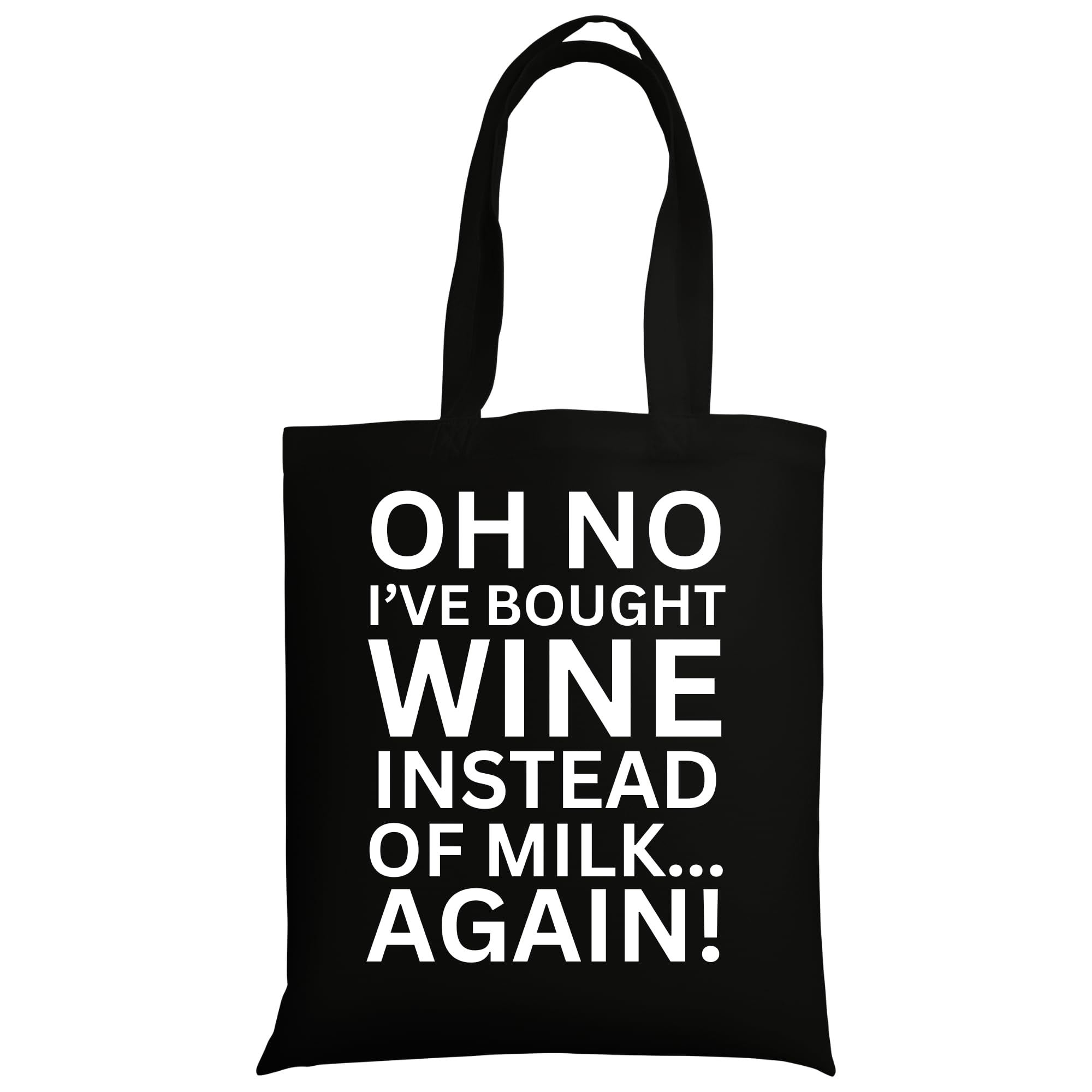 llanochslif Funny Gifts for Women - Funny Tote Bag 36x42cm, Black Cotton - Ladies Gifts for Wine Lovers - Womens Funny Jokey Wine Tote Bag for Ladies Mother’s Day