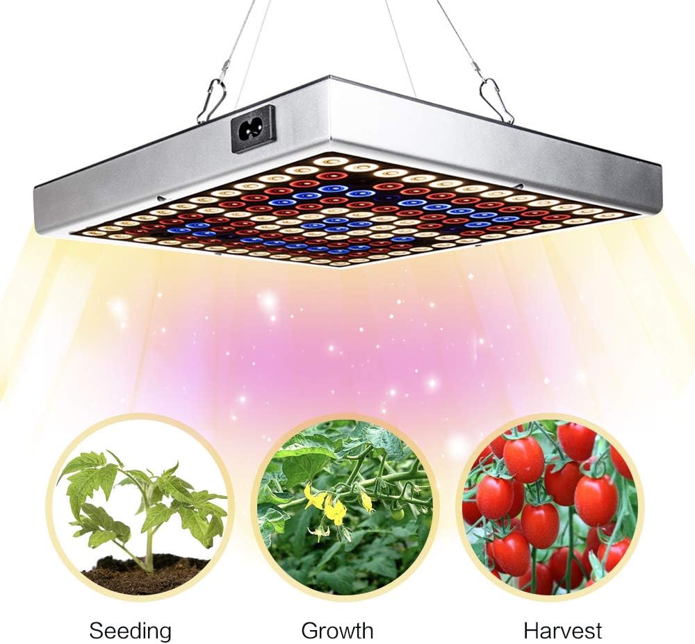 LED Grow Lights，45W Sunlike Full Spectrum Plant Growing Lamp with IR & UV LED Plant Lights for Indoor Plants Seeding & Growing & Flowering ，Can Be Connected Max 6 Panels