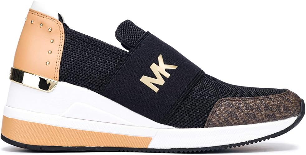 michael kors black glitter trainers