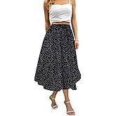 Abaadlw Maxi Skirts for Women with Pockets Long Midi Length Casual Skirt
