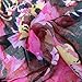 GERINLY Lightweight Rose Scarves: Fashion Flowers Print Shawl Wrap For Women Head Scarf Bufandas Floreadas (Black)