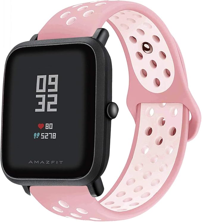 LitoDream Compatible Amazfit Bip Watch Band, 20mm Amazfit Bip Bands Soft Silicone Wristband Replacement Straps for Xiaomi Huami Amazfit Bip Smartwatch ...