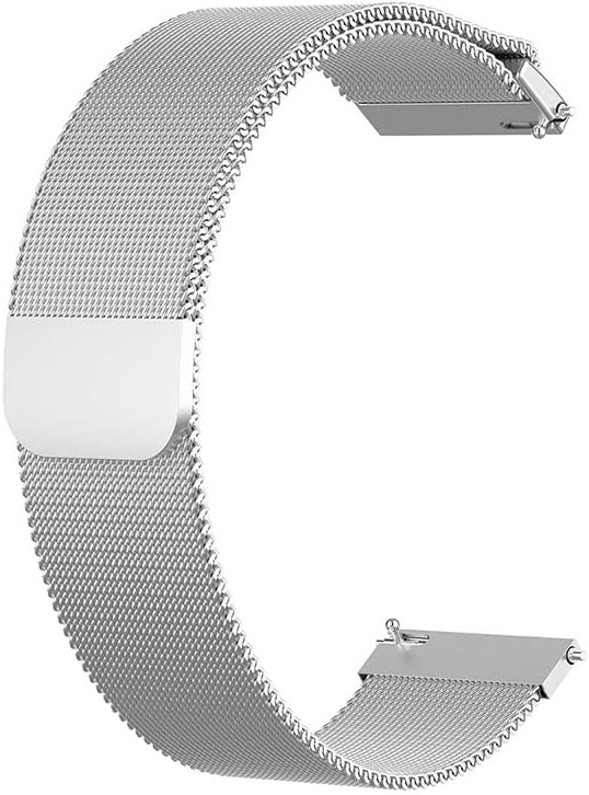for Vivoactive 4 Bands, Stainless Steel Mesh Loop Straps Wrist Bracelet for ivoactive 4 Smartwatch Replacement Watch Band (Silver)