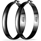 DORANA 8mm Thick 925 Sterling Silver Hoops Earrings for Women 14K Real Gold Large Hoop Earrings Hypoallergenic and Lightweight Big Hoop Earrings for Women 20/30/40/50/60/70MM