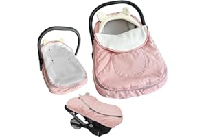 SHSYUE Car Seat Covers for Babies,Winter Baby Car Seat Cover Infant Carseat Covers Canopy,Universal Baby Carrier Cover for Girl Boy Carseat,Newborn Shower Gift-Pink