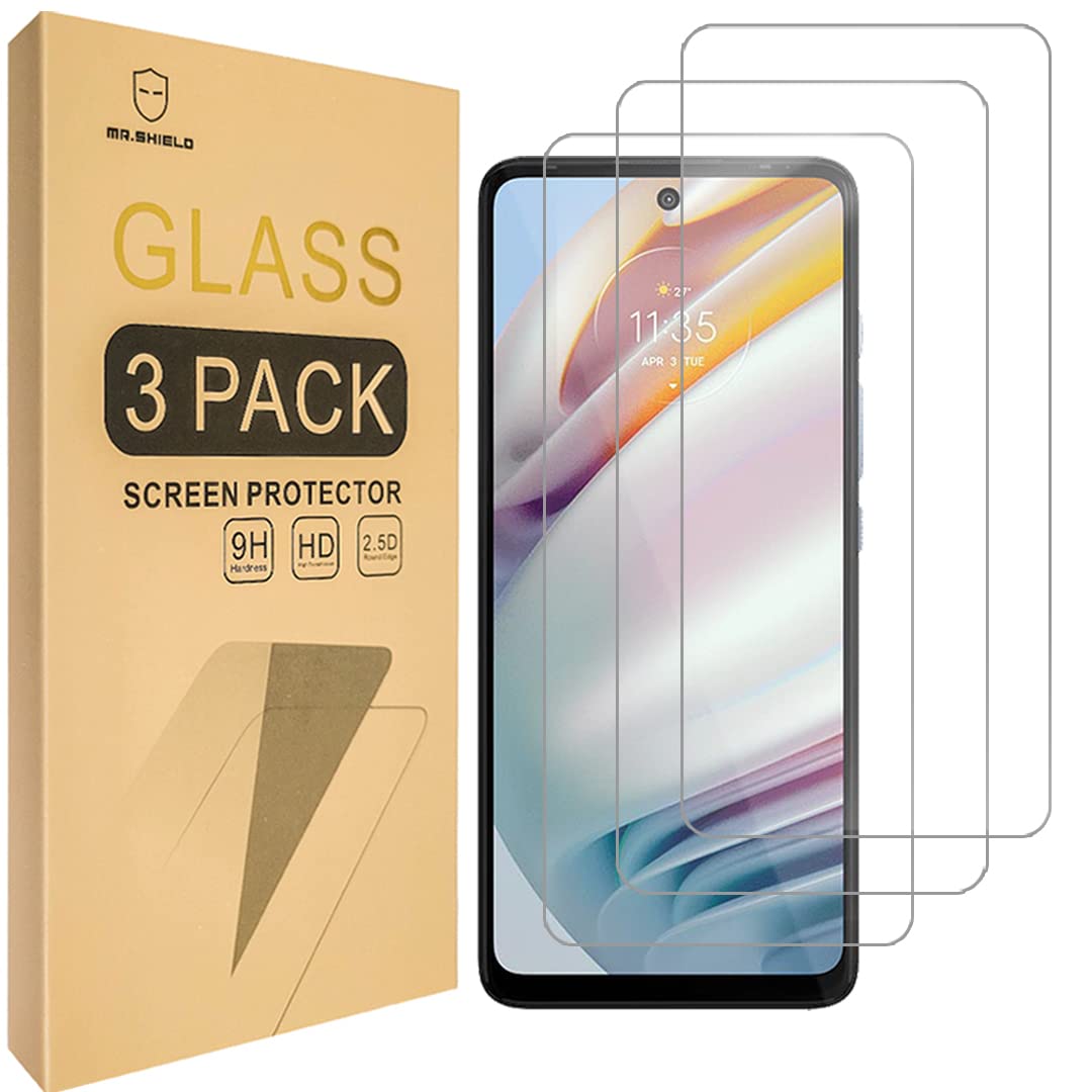 Mr.Shield Screen Protector For Motorola (MOTO G60) [Tempered Glass] [9H Hardness] [3-Pack] Screen Protector
