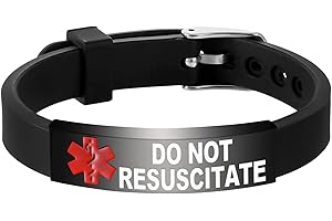 UNICGIFT Medical Alert Bracelet Dual-Sided Custom Engraved ID Identification Personalized Wristband for Women Adjustable Band Security Clasp