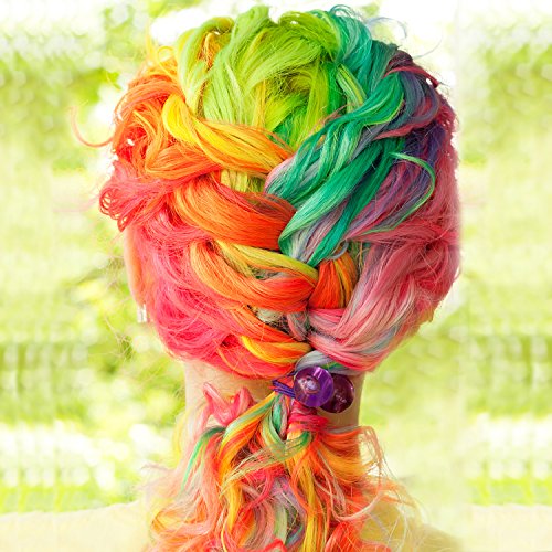 Ameauty CH02 Temporary Bright Hair Chalk Set - Built in Sealant, 6 Colors Non-Toxic Washable Hair Color Comb for Party Cosplay DIY - Thumbnail 4
