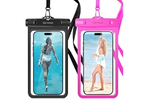 KARVENSE Waterproof Phone Pouch/Case, 2 Pack Waterproof Phone Holder/Bag for iPhone, Samsung Galaxy, Pixel, Universal Cell Phone Dry Bag for Travel, Beach, Shower, Kayaking, Snorkeling