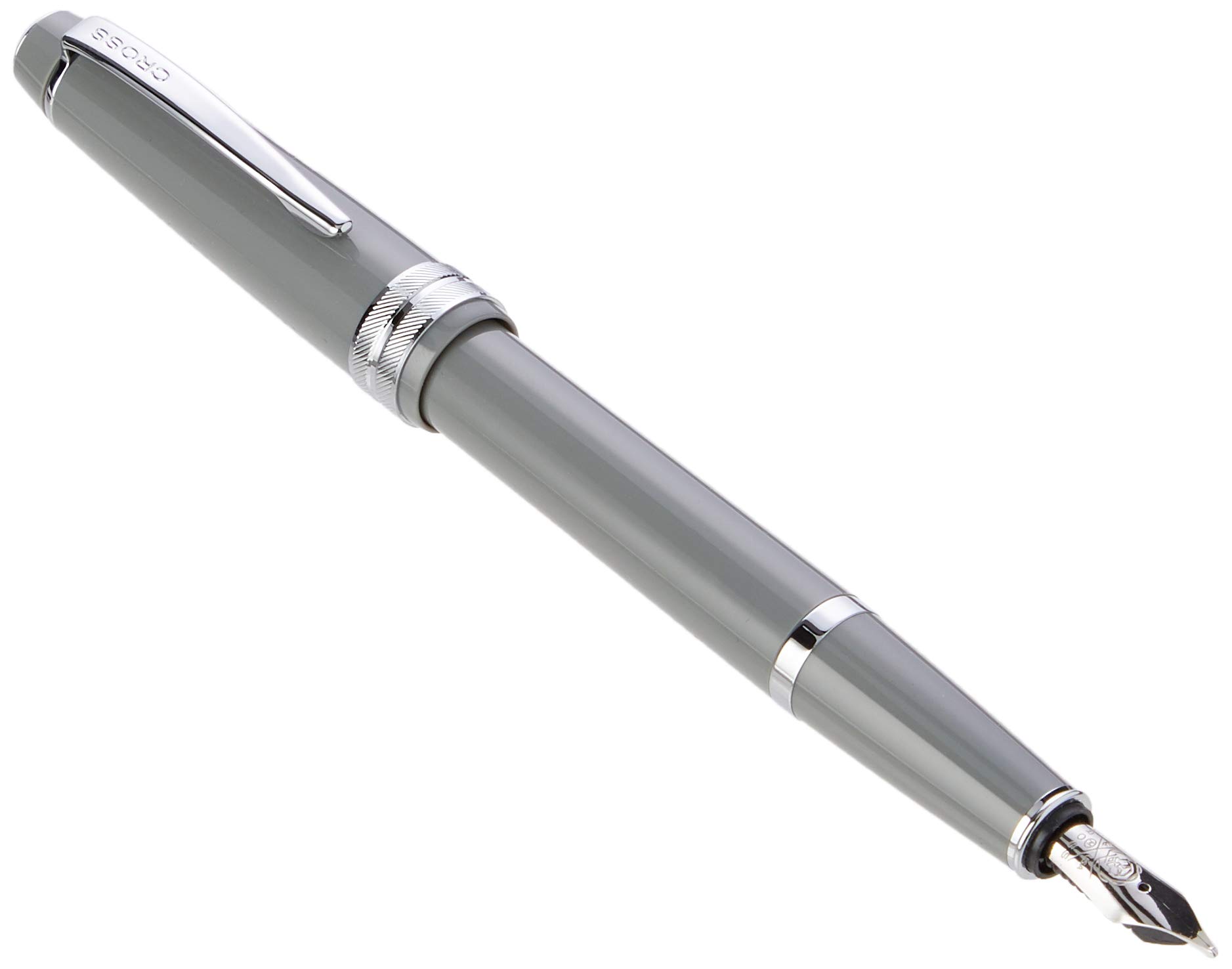 CROSS Bailey Light Polished Grey Resin Fountain Pen - Medium Nib