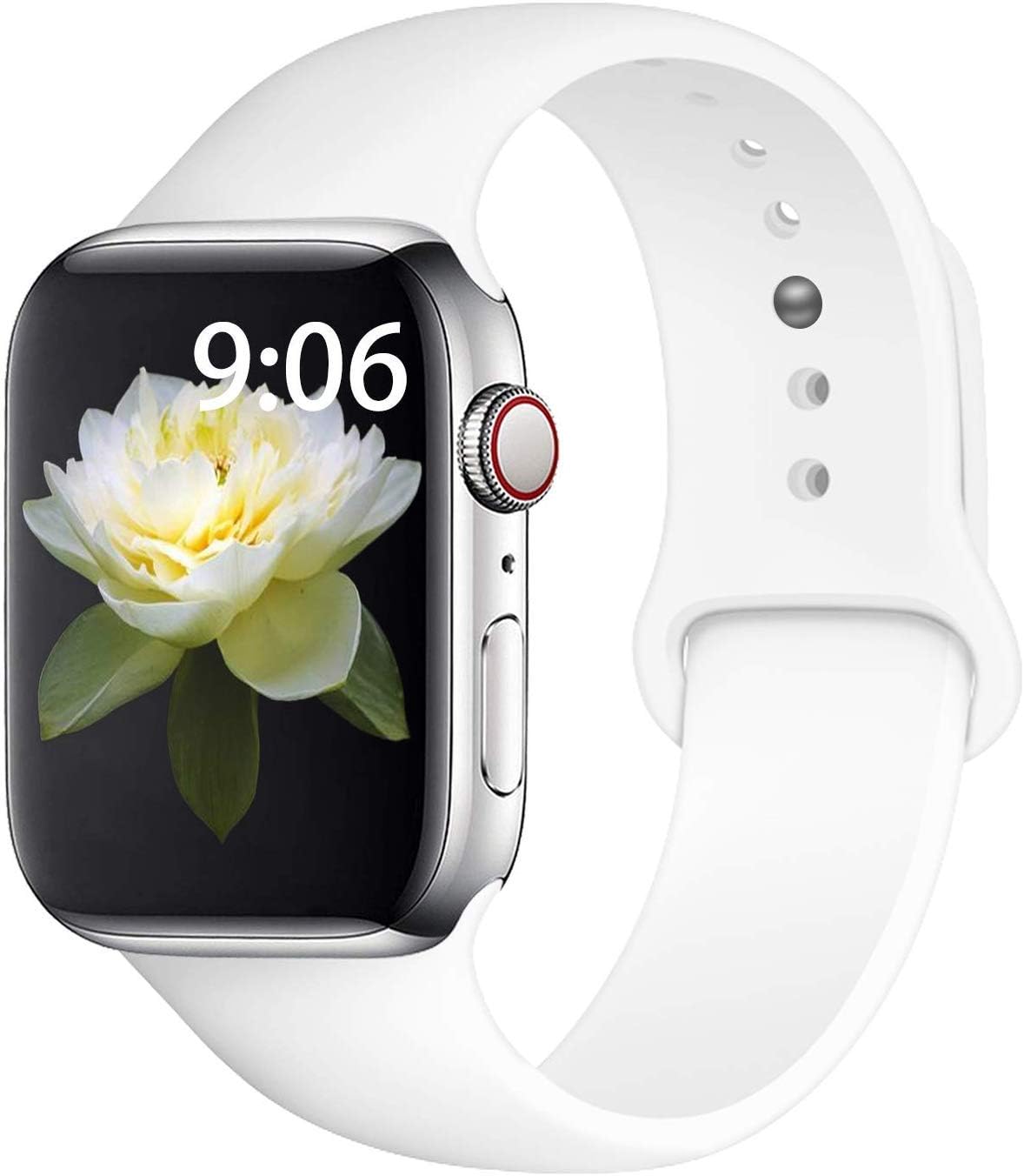 Compatible with for Apple Watch Strap 38mm 42mm 40mm 44mm Straps Soft Silicone Compatible with for iWatch Series 5 4 3 2 1