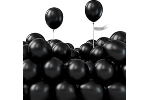 PartyWoo Black Balloons 100pcs 5 Inch Black Matte Latex Helium Balloons for Birthday Wedding Anniversary Graduation Bachelorette Engagement Bridal Shower Retirement Party Decorations Black-Y18
