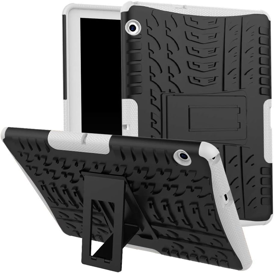 Heavy Duty Case for Huawei MediaPad T3 10" Hybrid Rugged Rubber + Hard PC Kickstand Shock-Proof Case Cover JKRED