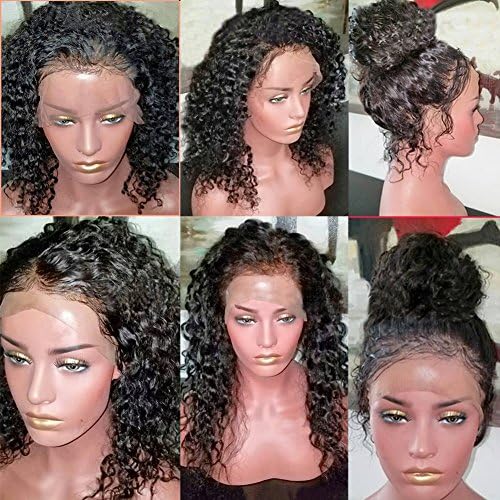 Thriving Hair Glueless Full Lace Wigs Curly Lace Front Wigs Human Hair for Black Women Full Lace Human Hair Wigs with Baby Hair (10inch-130%-Lace Front Wig)