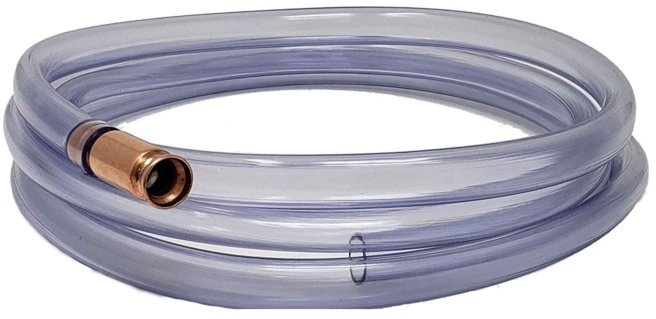 Photo 1 of Self Priming Siphon Hose | Multipurpose Siphon Pump for Water, Liquids, Oil & Gas, aquarium Draining, Fuel Transfer | Crystal Clear Food Grade Tubing Made in USA - 1/2-Inch ID, Extended 10 FT Length