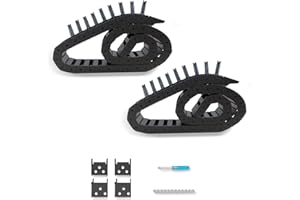 TFORVE 2pcs 39.4 inch Drag Chain Cable Carrier Open Type R28 Wire Cable Chain for CNC Router Mill and 3D Printer,Extra 2 Pair End Connectors,1pc Screwdriver,9 Screws(15x30 Outside Open)