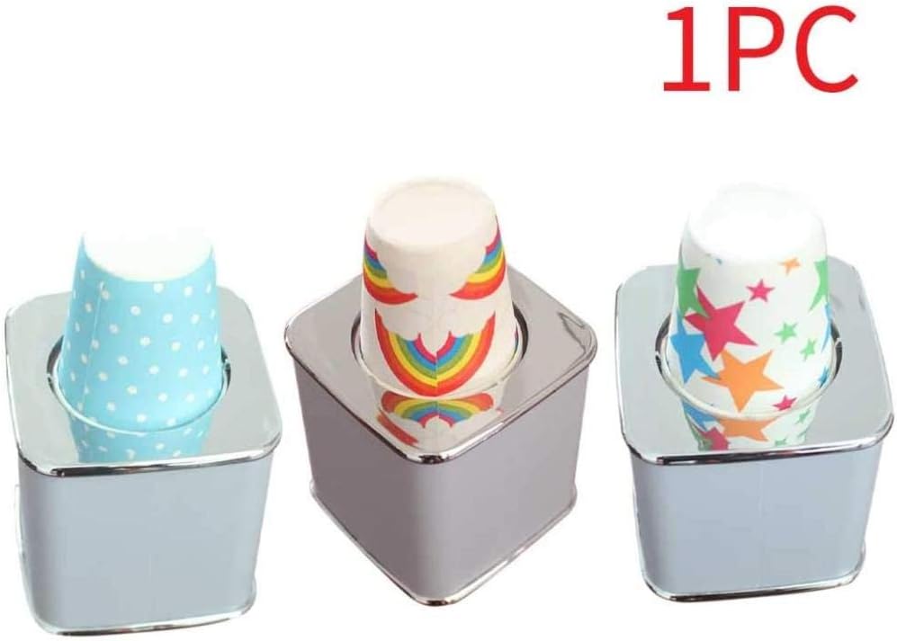 ZHANGLI Paper Cup Dispenser 3 Ounce Bathroom Container Organizer Dustproof Automatic Home Hotel Tool Rack Storage Desktop Durable: Home & Kitchen