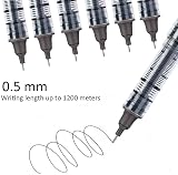 Surcotto 12 Pack Rollerball Pens 0.5mm Black Gel Quick-Dry Ink Extra Fine Point view 4