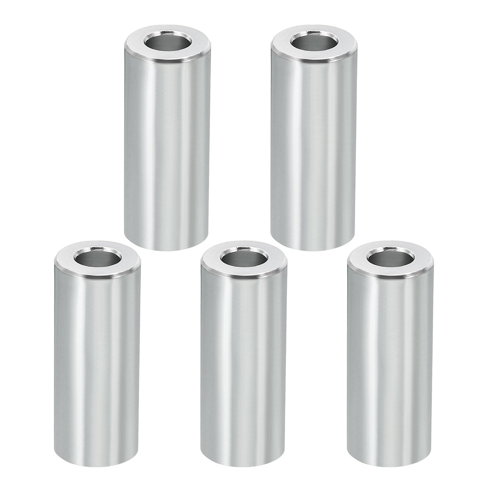 PATIKIL M6 Aluminum Spacers, 5Pcs Metal Spacer Aluminum 6.2mm ID x 12mm OD x 30mm L Aluminum Spacer Screw Standoff Round for 1/4" or M6 Screw Bolts