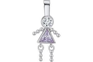 GINGER LYNE COLLECTION Birthstone Baby Boy Charms for Mom by Ginger Lyne Birthday Kids Girl Pendants for Grandma Family Tree Necklace for Women Cubic Zirconia Sterling Silver