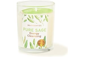 Magnificent 101 Long Lasting Pure Sage Scented Smudge Candles | 6 Oz - 30 Hour Burn | All Natural & Organic Soy Wax Candle with Essential Oils for House Energy Cleansing, Purification & Manifestation