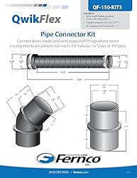 Fernco QwikFlex 24-in. Flexible Pipe Connector Kit