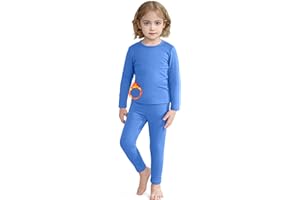 VZV 2T-5T Toddler Thermal Set Thermal Underwear for Kids Fleece Lined Toddler Base Layer Long Johns for Kids Boys Girls