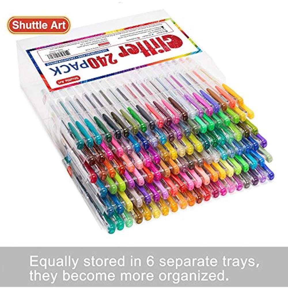 240 Pack Glitter Gel Pens, 120 Colors Set Refills For Adult Coloring Books Craft eBay