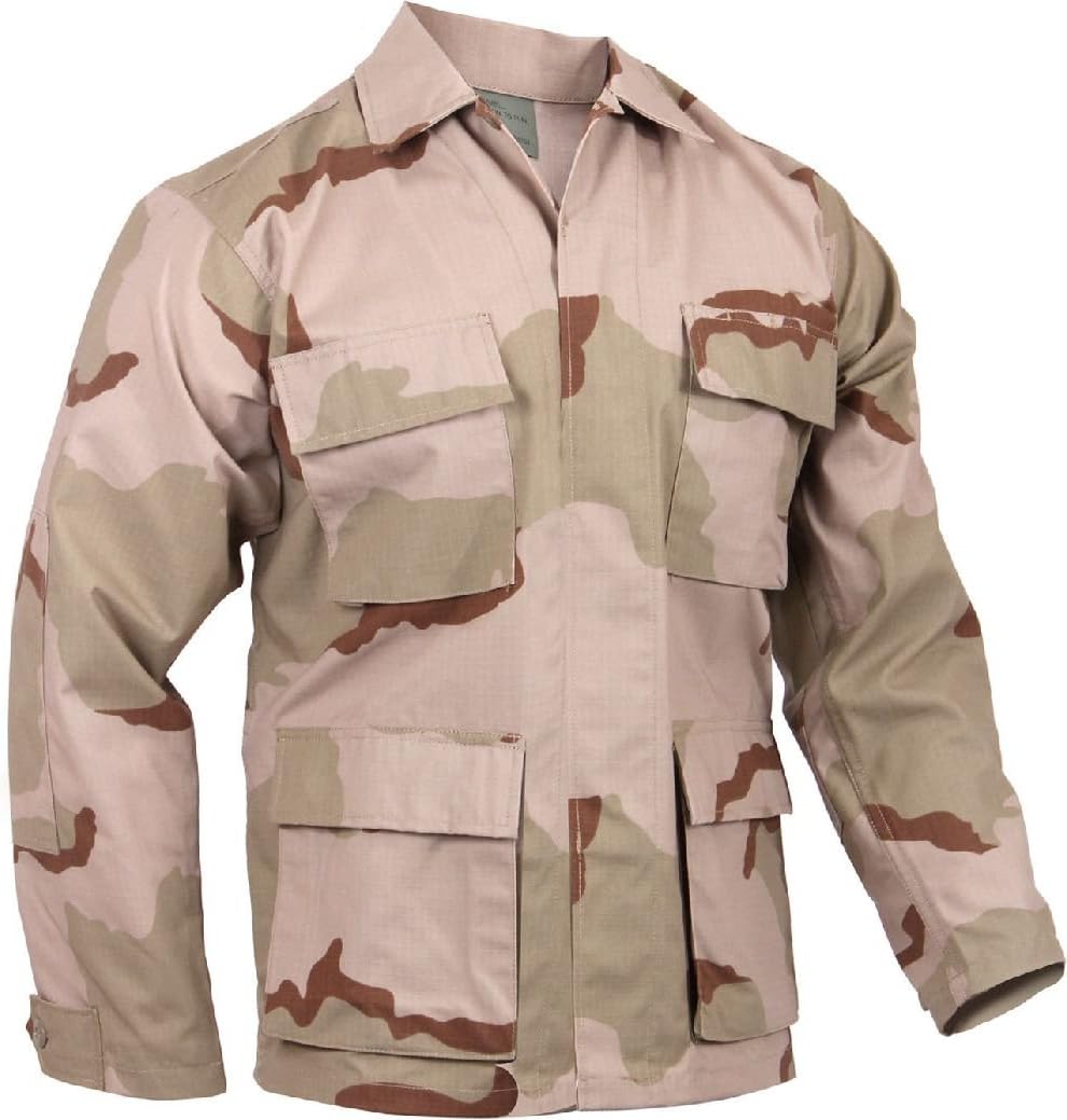Lightweight Tactical BDU Shirt Ripstop Military Fatigue Army Coat 4-Pocket