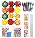 EDSports Magic Crystal Fruit Slime Kits Supplies-12 Pack Fruit Slime Plus Foam  Balls,Fishbowl Beads,Giltter Shake Jars,Fruit Face Decoration,For Girls/Kids,Students  Classroom DIY,Birthday Party