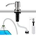 Stylever Stainless Steel Hand Soap Dispenser for Kitchen Sink, Dish Soap Dispenser with 47" Extension Tube Kit, Sink Soap Dispenser Pump, Kitchen Soap Dispenser Set, 4” Spout and 16oz Capacity Bottle