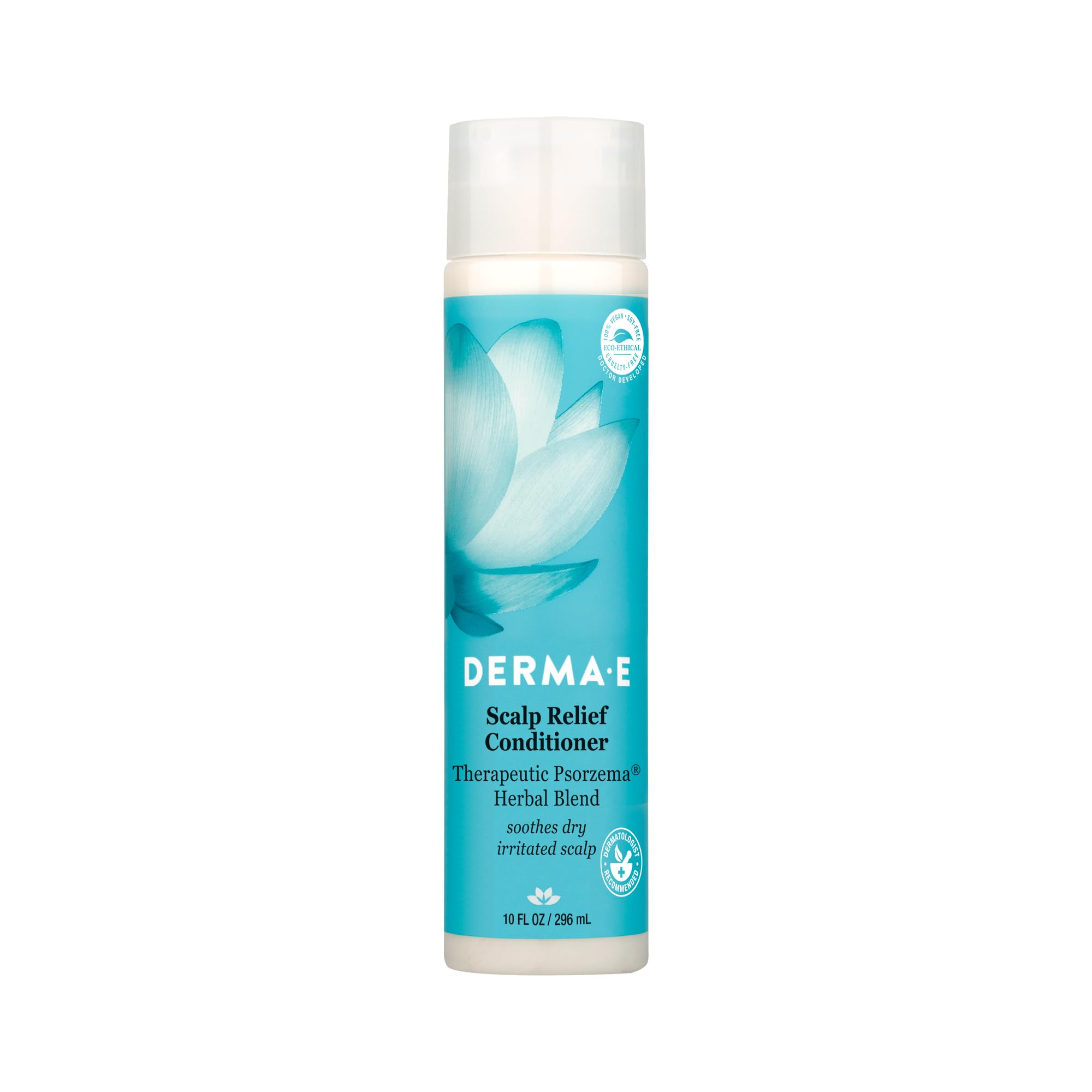 Derma E Scalp Relief Conditioner with Psorzema Herbal Blend, 8 Fluid Ounce