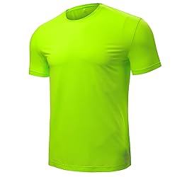 Men’s Neon-Green Short Sleeve Quick Dry Moisture