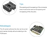 sourcing map 60Pcs 8 Pin DIP IC Chip Socket Adapter 2.54mm Pitch Soldering Flat view 4