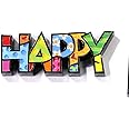 Romero Britto Mini "HAPPY" Word Art