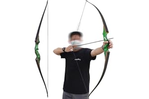 HANDBAIGE 60" Takedown Long Bows for Hunting Adult Solid Wood Bow Risers Laminated Bow Limbs Long Bows for Archery 20-60lbs Hunting Bows for Men Women and Beginner Long Bow Set for Adults Right Hand