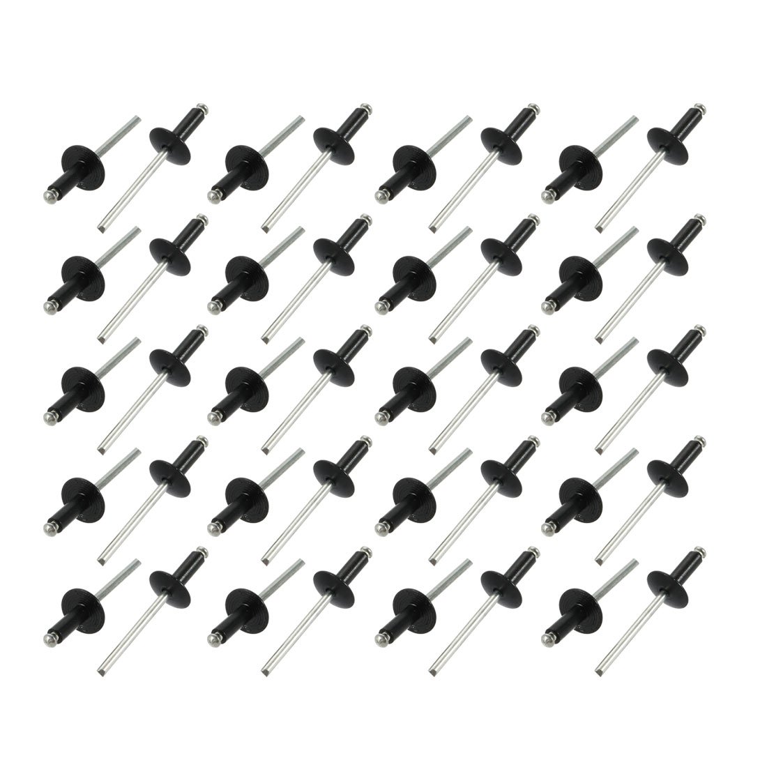 Sourcingmap 40 Pcs 4.8mm x 14mm Aluminum Open End Large Flange Blind Rivets