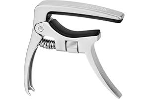 Aroma Professional Guitar Capo Adjustable Trigger Tension for 6 Strings Acoustic and Electric Guitars with Bridge Pins Puller