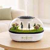 Garden Raindrop Aroma Diffuser, Essential Oil Diffuser with Mist Humidifier | Essential Oil Aromatherapy Diffuser Fine Cool Mist Humidification Warm Night Light Ambiance Quiet Operation &amp; Timer Function