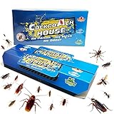 Becase 10 Pack Cockroach Traps Bait, Sticky Paper House Roaches Captured Killer Safely